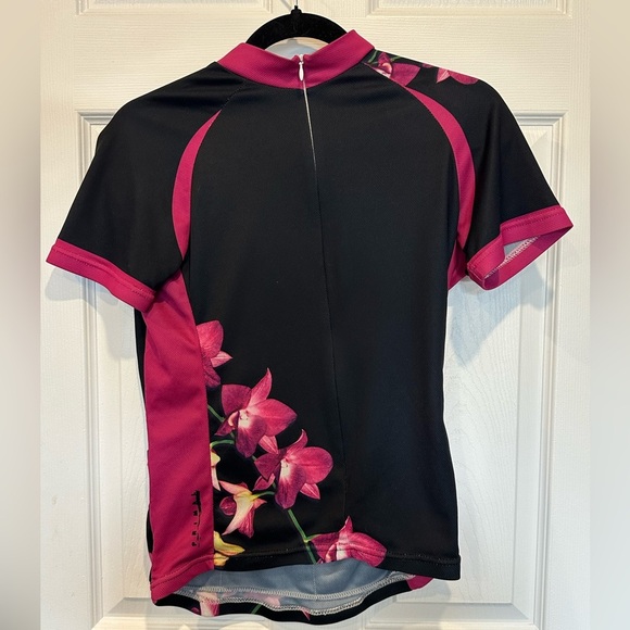 Women's Primal Black and Purple Dark Pink Floral Cycling Jersey | Size S - Picture 1 of 8